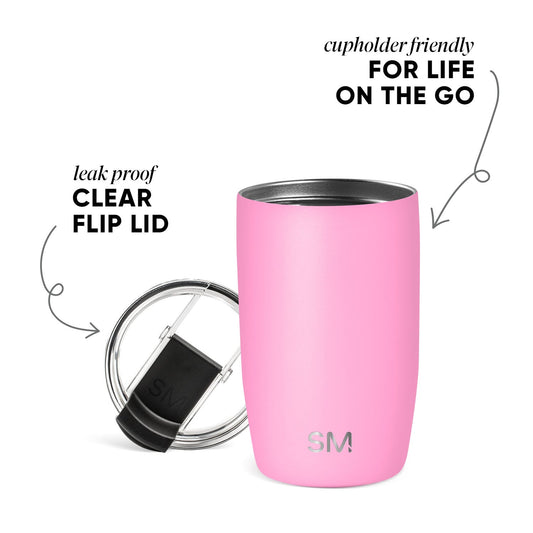 Voyager Tumbler with Clear Flip Lid & Straw